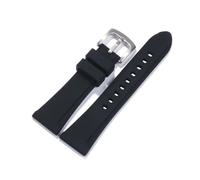 SEQLTWFC Silicone Watch Band Compatible With Panerai SUBMERSIBLE PAM 441 Belt Compatible With Rolex Soft Rubber Strap 22mm 24mm 26mm Sport Bracelet Accessories(Noir,26mm,Black Buckle)