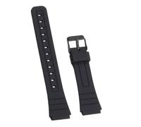 SEQLTWFC Silicone Watch Strap Compatible With CASIO F91W W-800H 18mm Compatible With W800H SGW400 F91W F84 F105/108 A158/168 AE1200/1300 Soft Men Wrist Bracelet(Black buckle,18mm)