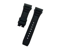 SEQLTWFC Soft Colorful 25mm*20mm Waterproof Natural Rubber Watchband Compatible With Richard Mille Watch strap Bracelet(Noir,25mm Rose buckle)