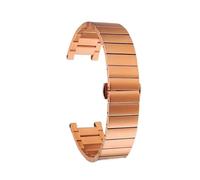 SEQLTWFC Solid steel watchbands Compatible With Gucci double G Series YA1332 1333 1335 men's and women's notch steel metal GC watch strap accessories(Rose gold,22-14mm width)