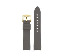 SEQLTWFC Universal Curved Silicone Watch Strap Compatible With GC Little Bee Dive Series YA136320/22 YA101202 Watchband 20 22 23mm Waterproof Belt(Grey-Gold,22mm)