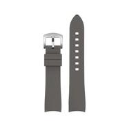 SEQLTWFC Universal Curved Silicone Watch Strap Compatible With GC Little Bee Dive Series YA136320/22 YA101202 Watchband 20 22 23mm Waterproof Belt(Grey-Silver,23mm)