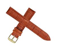 SEQLTWFC Universal Replacement Leather Watch Strap Leather Watchband for Men Women 12mm 14mm 16mm 18mm 19mm 20mm 21mm 22mm Watch Band(Light brown Gold,24mm)
