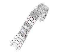 SEQLTWFC Watchband Men Women Full Stainless Steel Bracelet Compatible With AP ROYAL OAK 15400 26331 15500 Watch Strap Folding Buckle 21mm 26mm