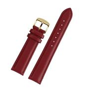 SEQLTWFC White Pink Blue Black Cowhide Watch Strap Compatible With VERSACE VBQ050017 VBP040017 Watchband 14mm 16mm 18mm 20mm With Women's Watch Belt(Red-Gold,22mm)