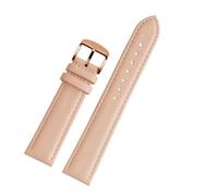 SEQLTWFC White Pink Blue Black Cowhide Watch Strap Compatible With VERSACE VBQ050017 VBP040017 Watchband 14mm 16mm 18mm 20mm With Women's Watch Belt(Pink-rosegold,20mm)