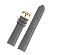 SEQLTWFC White Pink Blue Black Cowhide Watch Strap Compatible With VERSACE VBQ050017 VBP040017 Watchband 14mm 16mm 18mm 20mm With Women's Watch Belt(Grey-Gold,16mm)