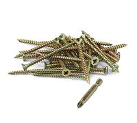 SEQUAL®Hyper Drive Wood Screws M3.5x30mm(Box of 200), Self Countersinking Head For Flush Smooth Finish, Woodscrews Pack With Knurled Thread For Easier Drive And Holding Power, Rust Resistant Screw Set