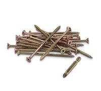 SEQUAL® Hyper Drive Wood Screws M6x50mm (Box Of 100), Self Countersinking Head For Flush Smooth Finish, Woodscrews Pack With Knurled Thread For Easier Drive And Holding Power, Rust Resistant Screw Set