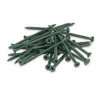SEQUAL Ultimate Multipurpose Decking Screws M4 x 60mm (Box of 200), External Wood Screws, Carbon Steel Deck Screws, Countersunk Green Screws, Ideal For Decking, Fence, Floorboard, Hard And Softwood.