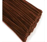 SEQUENTIAL - 100 pcs BROWN pipe cleaners for craft - super soft chenille wire stems 6mm x 30cm long - arts & crafts creative DIY projects decorations (100 BROWN)