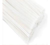 SEQUENTIAL - 500 pcs WHITE pipe cleaners for craft - super soft chenille wire stems 6mm x 30cm long - arts & crafts creative DIY projects decorations (500 WHITE)