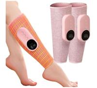 Sequential Compression Device for Legs with 3 Intensities, 3 Modes, Calf Massager for Circulation and Pain Adjustable Size Leg Massager with Heat for Circulation and Pain Relief,Pink