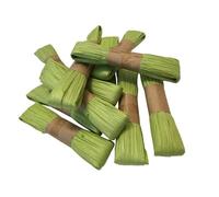 SEQUENTIAL Lime Green Raffia Paper Ribbon 10m Bundle, for Arts and Crafts, Gifts, Favours, Flowers, Scrapbooks, DIY, Gift Box Packing