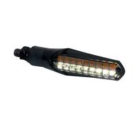 Sequential motorcycle turn signal taac fr11 18 smoky-black LEDs with front posit