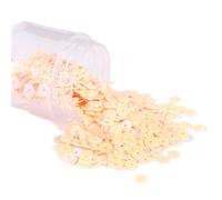 Sequin 10g/Pack 2-6mm Multi Size Flat Round Loose Sequins(AB Flesh,4mm 2000pcs 10g)