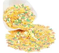Sequin 10mm Cup Five Finger Flower Sequins Paillettes Sewing Wedding Craft Women Garments Accessories(Yellow gold)