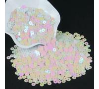 Sequin 3mm 4mm 5mm 6mm Flat Sequin Round Loose Sequins for Crafts Paillette Sewing Garment Bags Shoes DIY Accessories 10g-ABwhite-4mm 10g 2000pcs