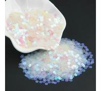 Sequin 3mm 4mm 5mm 6mm Flat Sequin Round Loose Sequins for Crafts Paillette Sewing Garment Bags Shoes DIY Accessories 10g-AB transparent-3mm 10g 3000Pcs