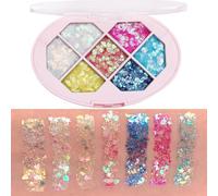 Sequin 7-Color Eye Shadow Palette Glitter Snowflake Korean Eyes Make Eye Palette Charming S2W5 Shadow Up
