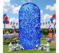 Sequin Arch Backdrop Cover Big Payette Glitter Arch Cover 6FT,Navy Blue