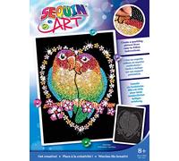 Sequin Art 1002 Love Birds Craft Kit from the Blue Range