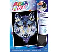 Sequin Art 1215 Wolf Craft Kit From The Blue Range