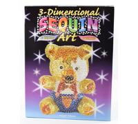 Sequin Art 3D - Polystyrene shapes to decorate with colourful sequins - Multibuy