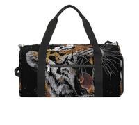 Sequin Art Tiger Gym Bag Sport Gym Tote Bag Lightweight Duffle Bag Carry On Weekender Bags for Women Men, white, One Size
