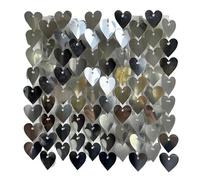 Sequin Backdrop 6/12/24Pc Glitter Sequins Background Wall Panels Heart-shaped Shiny Panel Wedding Birthday Party Backdrops(Fluorescence Yellow,24 Pcs)