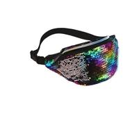 Sequin Bag Sequins Waist Bag Women Crossbody Bags Ladies Fanny Pack for Women Luxury Handbag Bum Belt Chest Bag Female Waist Packs for Lady Girl Evening Wedding Party(Colorful)