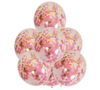 Sequin Balloon for Party | Party Balloon Latex Confetti Balloons | Multicolor Sequin Balloon with Golden Paper Transparent Party Decoration for Wedding