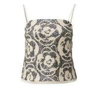 Sequin Bandeau Style Tank Top with Removable Strap for Women COMMA Beige 36