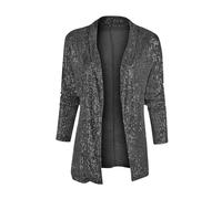 Sequin Blazer for Women UK Evening Glitter Sparkly Jacket Long Sleeve Open Front Blazers Sparkle Party Club Cocktail Jackets Metallic Festival Outfit Sequin Top Suit Jackets Festival Wear