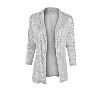 Sequin Blazer for Women UK Evening Glitter Sparkly Jacket Long Sleeve Open Front Blazers Sparkle Party Club Cocktail Jackets Metallic Festival Outfit Sequin Top Suit Jackets Festival Wear