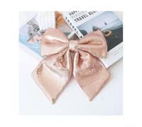 Sequin Bow Ornament for Holiday and Christmas Tree Decoration Featuring Lightweight Foam Cotton and Dazzling Sparkle (Sparkling Gold 30 * 25)
