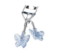 Sequin Butterfly Crystal Handle Eyelash Curler - Effortless Lifting for Straight Lashes, No-Pinch Design for Hooded & Round Eyes, Long-Lasting Curl with Durable Steel, Sunburst Effect, Blue