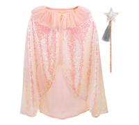 Sequin cloak and magical wand Pink one size