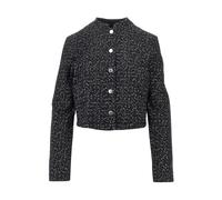 Sequin-Embellished Cropped Jacket - female - Emporio Armani - Tweed Jackets - Black - S - Jackets S