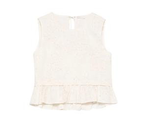 Sequin-Embellished Ruffled Top - female - Liu Jo - Blouses - Beige - M - Blouses & Shirts M