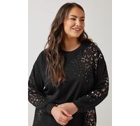 Sequin Embellished Sweatshirt Evans Black 18