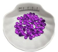 Sequin Embellishments 10g Iridescent Glitter Flakes, 3/4/6/10mm Silver-Base Cup PVC Sequins, Paillettes for DIY Handmade Accessory(Purple,6mm)