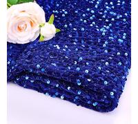 Sequin Fabric 2 Yards Royal Blue Stretch Sequin Velvet Fabric by The Yard Thick Velvet Cloth Soft Sewing Fabric for Costumes Dress Making Pillow Cover Hat Bridal Clothes Gowns