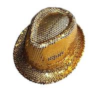 Sequin Gangster Hat - Gold