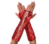 Sequin Gloves for Women Stage Performance, Long Sparkly Fingerless Sequins Gloves, Elastic Shiny Dance Gloves for for Masquerade Party, Rave, Halloween, Cosplay, Accessories, Opera Performances