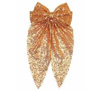 Sequin Hair Bows Clip for Women, Hair Clips with Large Bow, Fashionable Hair Accessories, Automatic, Headpiece, Hair Accessory, for Party, Wedding, Makeup, Carnival, Gold