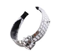 Sequin Headband for Women Girl Aesthetic Wide Knot Hair Hoop Casual Wear Headband Music Festival Gathering Headpiece