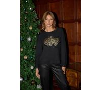 Sequin Heart Embellished Jumper M&Co Black 10
