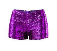 Sequin Hot Pants Sexy Straight Leg Mini Shorts Women's Sequin Short Glitter Hotpants Sparkly Booty Shorts Rave Party Pant Slim Fit Hot Pants Dance Costume Shiny Clubwear