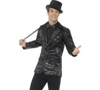 Sequin Jacket Adults Summer Camp Star Fancy Dress Costume Sequin Suit Mens ladie